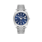 Datejust 41mm Steel White Gold Fluted Motif Dial Mens Watch 126334