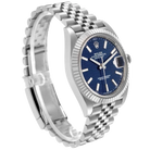 Datejust 41mm Steel White Gold Fluted Motif Dial Mens Watch 126334