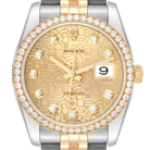 Datejust 36mm Champagne Jubilee Diamond Dial Watch 116243