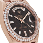 Day-Date 40 228345RBR Rose Gold Eisenkiesel Diamond Dial Diamond Bezel
