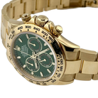 Daytona 40mm Yellow Gold John Mayer Green Dial Mens Watch 116508