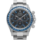 Daytona 40mm 126599TSA White Gold Silver Sheen Obsidian Dial Sapphire Bezel