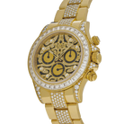 Daytona Eye of the Tiger 116598TBR Yellow Gold Diamond Dial with Diamond Bracelet (Super Clone)