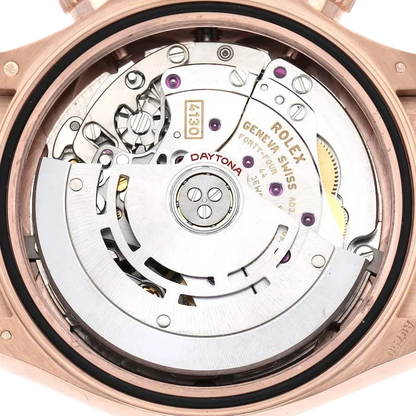 Daytona 40mm Rose Gold Oysterflex Chocolate Dial Mens Watch 116515