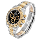 Daytona 40mm Steel Yellow Gold Black Dial Mens Watch 126503