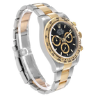 Daytona 40mm Steel Yellow Gold Black Dial Mens Watch 126503