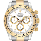 Daytona 40mm Steel Yellow Gold White Dial Mens Watch 126503