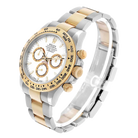 Daytona 40mm Steel Yellow Gold White Dial Mens Watch 126503