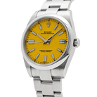 Oyster Perpetual 41mm Stainless Steel Yellow Dial Men Watch 124300-0004