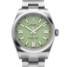 Oyster Perpetual 41mm Stainless Steel Pistachio Dial Men Watch 134300-0006 New 2025