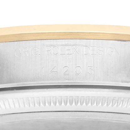Oyster Perpetual 34mm Steel Yellow Gold Slate Dial Mens Watch 14203