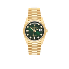 President Day-Date 36mm Yellow Gold Green Diamond Dial Mens Watch 128238