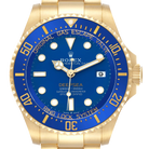 Seadweller Deepsea 44mm Yellow Gold Blue Dial Mens Watch 136668