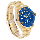 Seadweller Deepsea 44mm Yellow Gold Blue Dial Mens Watch 136668