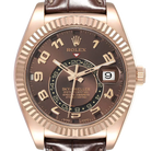 Sky-Dweller 42mm  Everose Chocolate Brown Dial Rose Gold Watch 326135