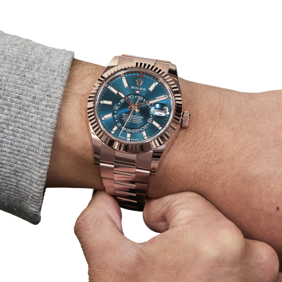 Sky-Dweller 42mm 18k Everose Gold Mens Watch 336935-0005