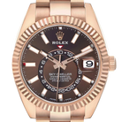 Sky-Dweller 42mm Rose Gold Chocolate Brown Dial Mens Watch 326935