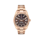Sky-Dweller 42mm Rose Gold Chocolate Brown Dial Mens Watch 326935