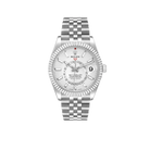 Sky-Dweller 42mm  Silver Dial Steel White Gold Mens Watch 326934