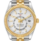 Sky-Dweller 42mm Steel Yellow Gold Silver Dial Mens Watch 326933
