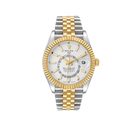 Sky-Dweller 42mm Steel Yellow Gold Silver Dial Mens Watch 326933