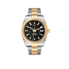 Sky Dweller 42mm Yellow Gold Steel Black Dial Mens Watch 326933