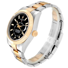 Sky Dweller 42mm Yellow Gold Steel Black Dial Mens Watch 326933