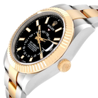 Sky Dweller 42mm Yellow Gold Steel Black Dial Mens Watch 326933