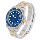 Submariner 40mm Steel Yellow Gold Blue Dial Bezel Mens Watch 116613