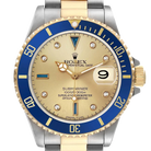 Submariner Steel Yellow Gold 40mm Diamond Serti Mens Watch 16613