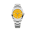 Oyster Perpetual 41mm Stainless Steel Yellow Dial Men Watch 124300-0004