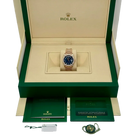 Day-Date 36mm 128345RBR Rose Gold Diamond Bezel Blue-Green Baguette Marker Dial