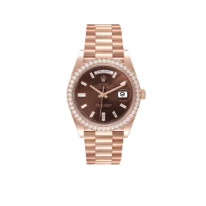 Rolex Day-Date 40mm President Rose Gold Diamond Mens Watch 228345